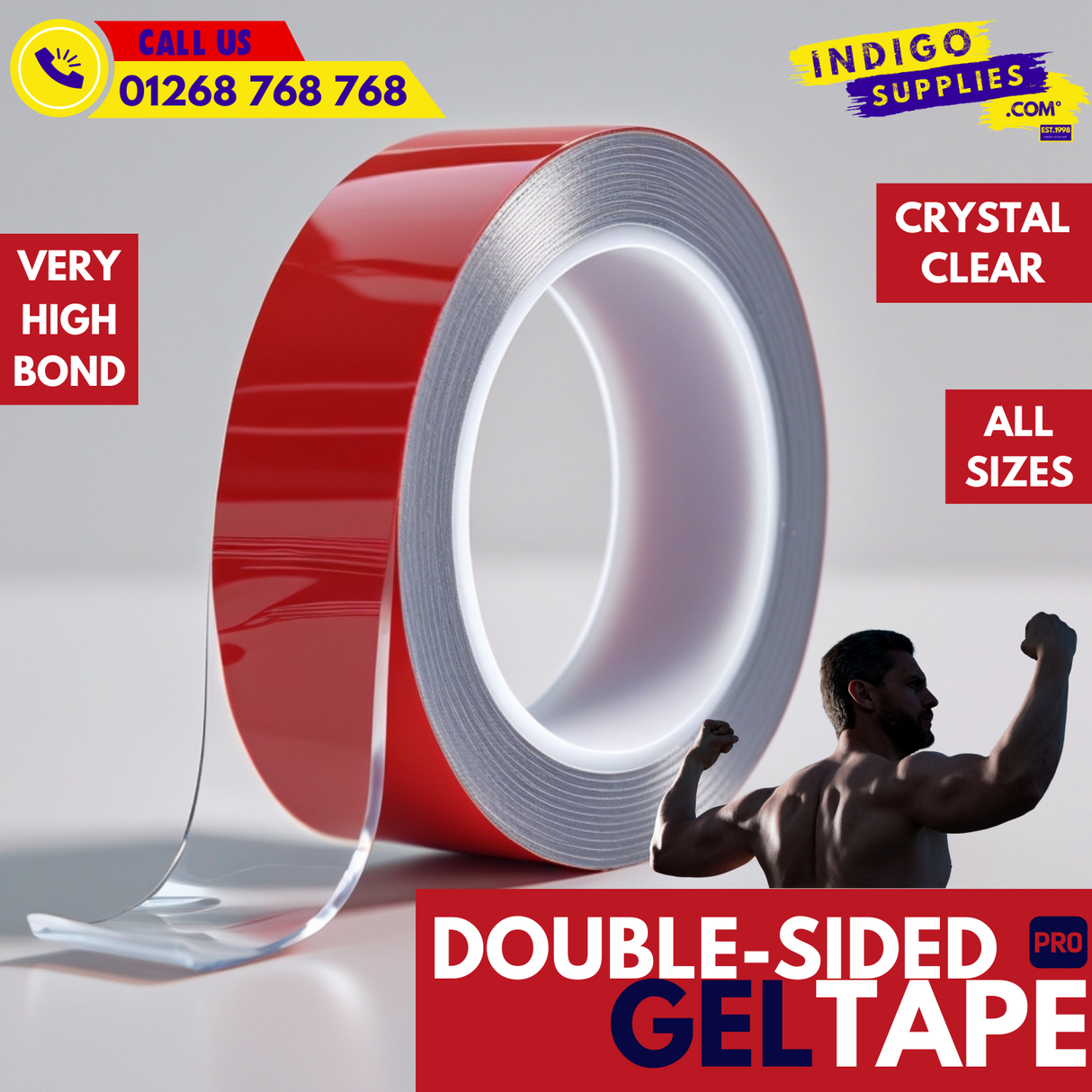 Foam Gel (jelly) Tape VHB Very High Bond Double-Sided Acrylic Clear