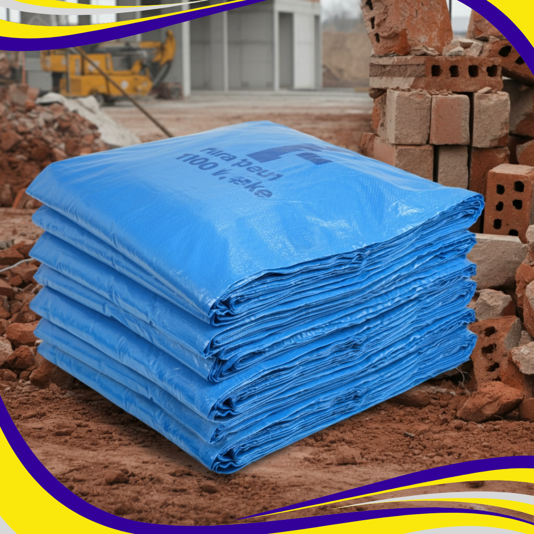 Rubble Builders Aggregate Sacks / Bags 20" x 30" Extra Heavy Duty Blue