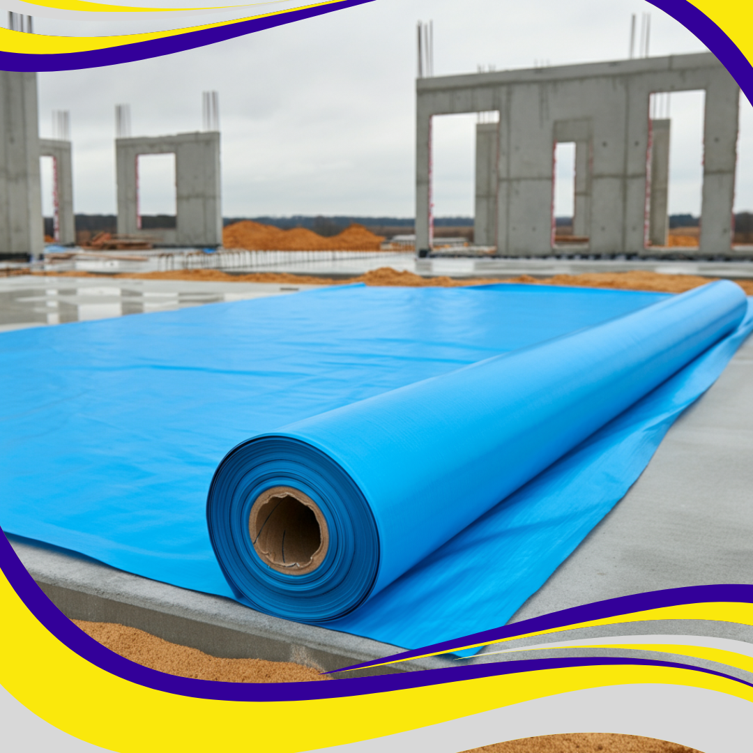 Damp Proof Membrane DPM Polythene Sheeting Blue