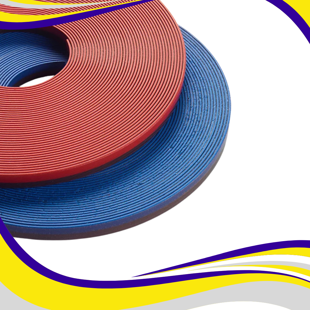 Magnetic Mag-Edge Banner Tape Red / Blue 9.5mm x 1.2mm x 30 metres (side by side)