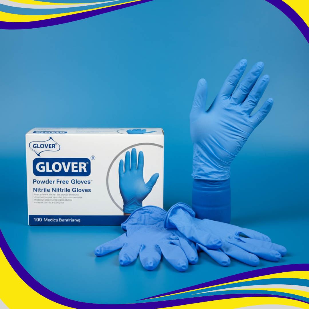 Nitrile Gloves Box of 100 Powder Free Blue